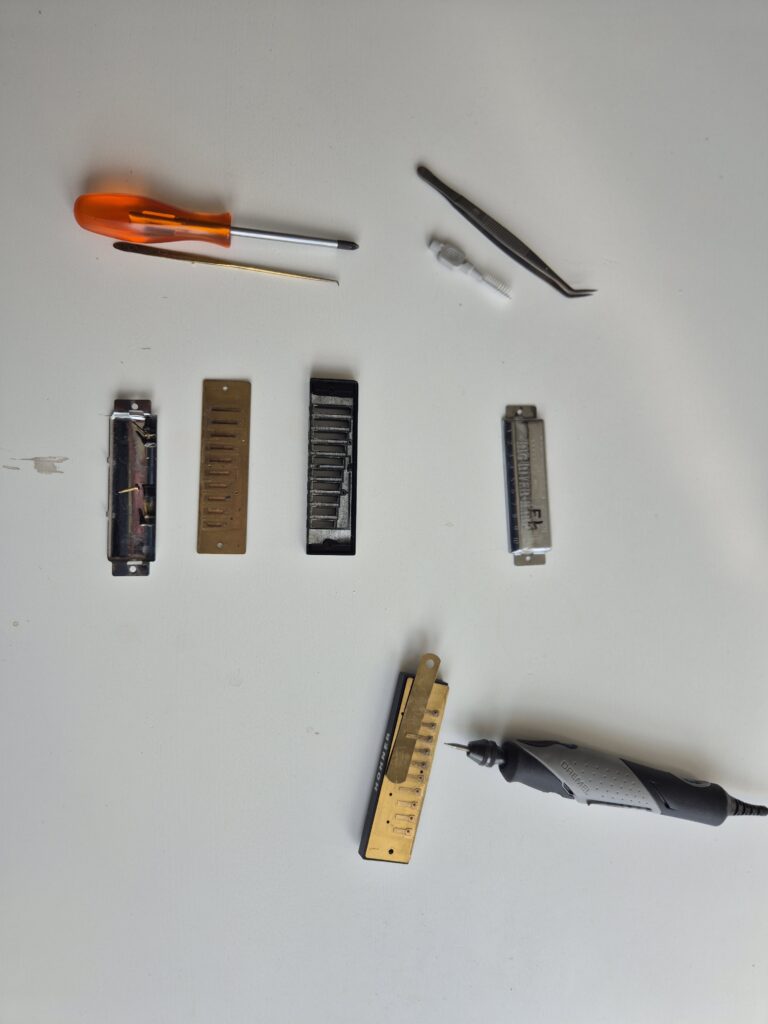 Tuning an exposed reed with a Dremel tool